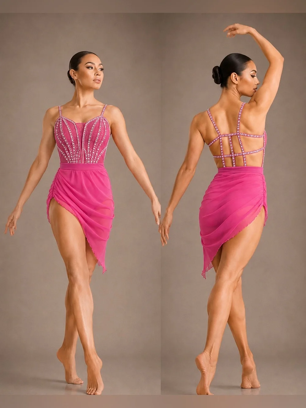 Tenth House solo 2 Die 4 Dance costume pink contemporary EXPOSURE TD24441 XXLA